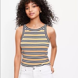 LOFT Striped Halter Tank